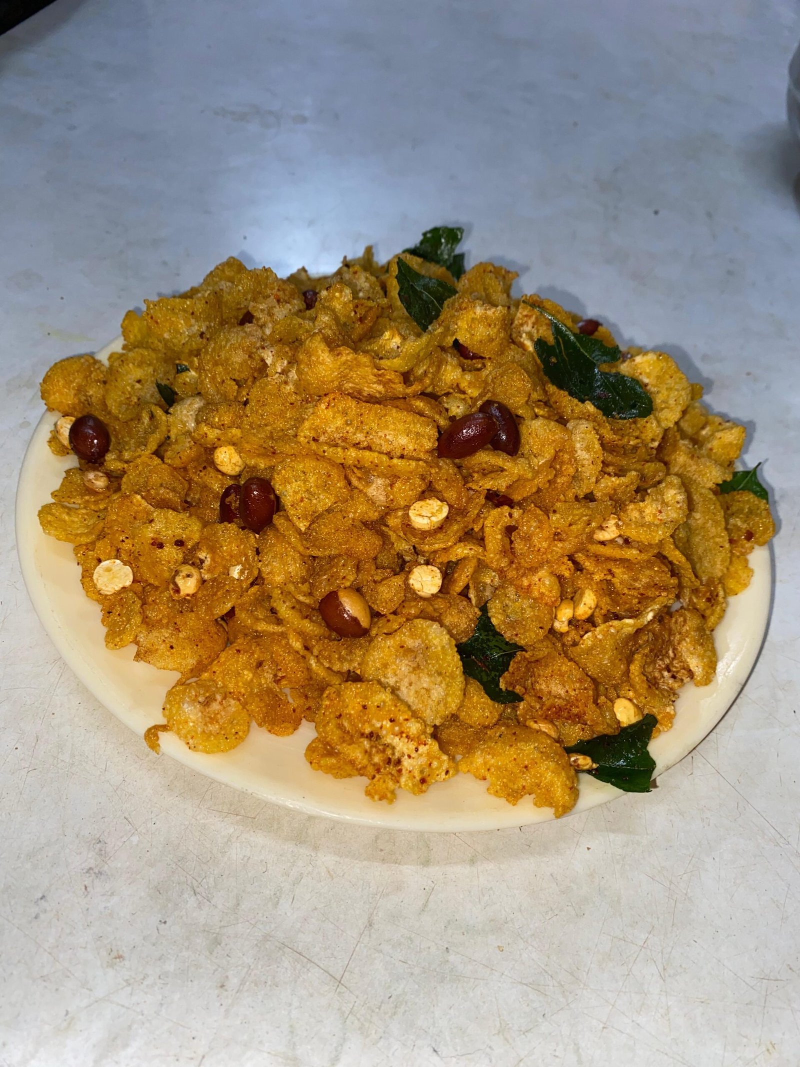 home made Corn Chivda